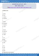 Đề thi giữa kì 2 Tiếng Anh 4 - Đề số 5